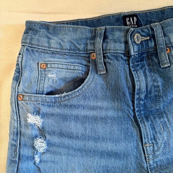 GAP DENIM DISTRESSED JEANS ANKLE FLARE Size 00/24 REGULAR - Picture 1 of 9